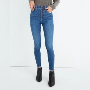 Madewell 9" High‎ Riser Skinny Button Fly Jeans  31